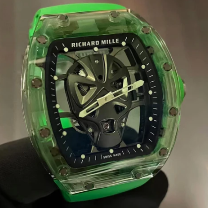 Richard Mille Replica Watch RM 52-06 Tourbillion Mask Green Emerald Sapphire